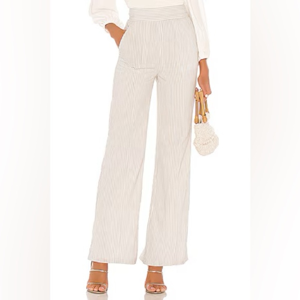 Tularosa Boswell Cotton High Waisted Striped Trouser